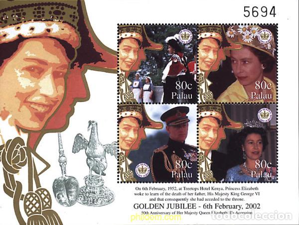 Sellos: 349880 MNH PALAU 2002 50 ANIVERSARIO DEL ACCESO AL TRONO DE ISABEL II