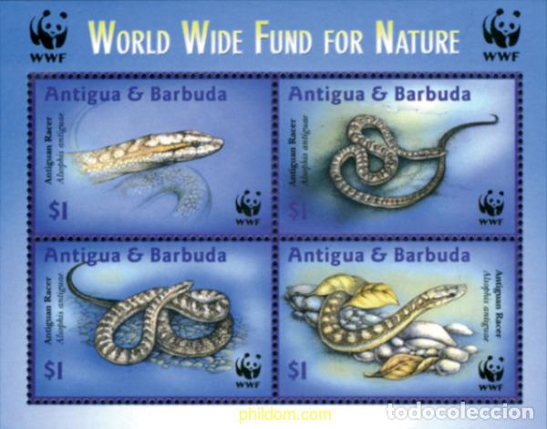 Sellos: 196755 MNH ANTIGUA Y BARBUDA 2002 WWF. ALSOPHIS ANTIGUAE