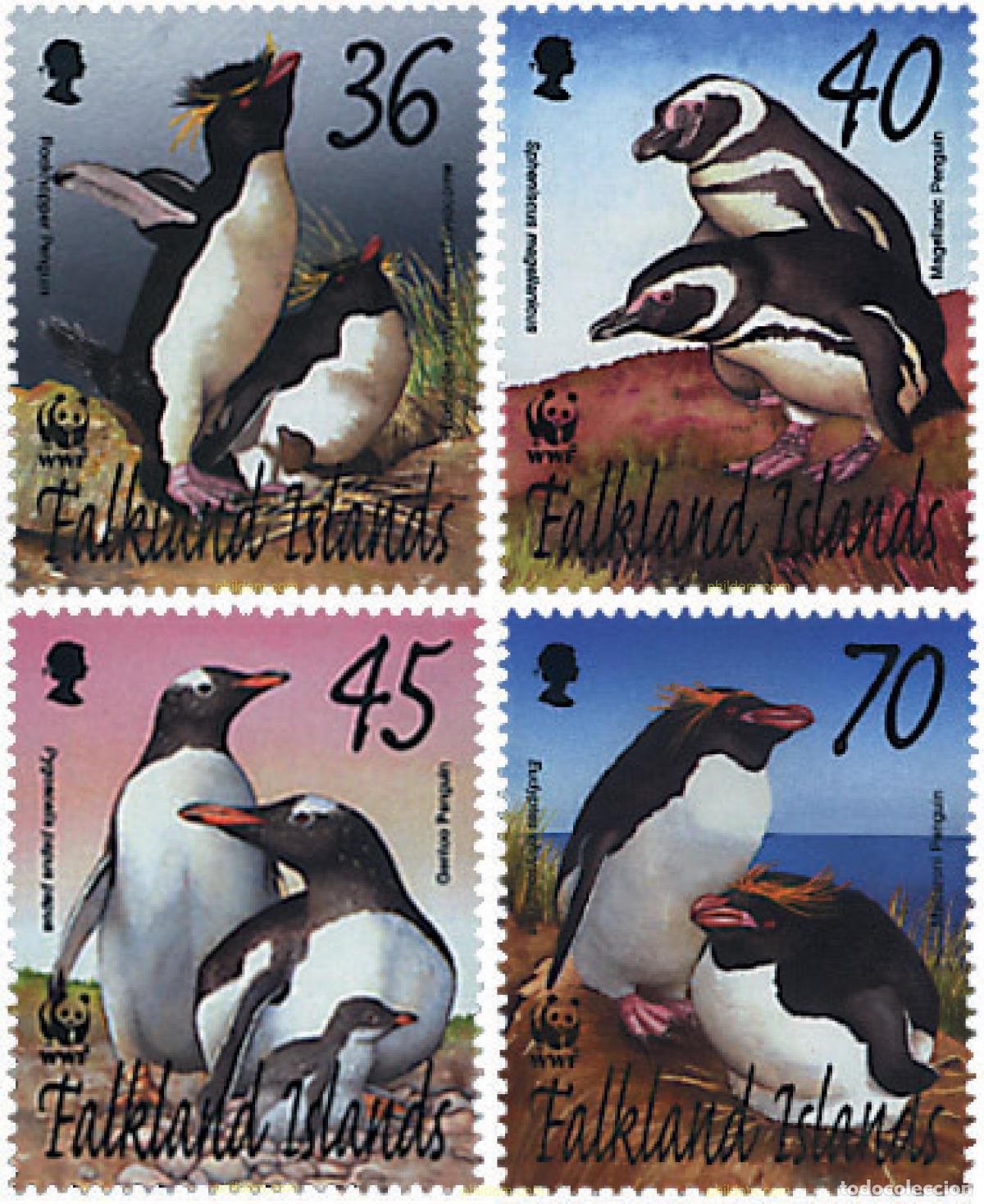 Sellos: 95104 MNH FALKLAND 2002 WWF. PINGUINOS