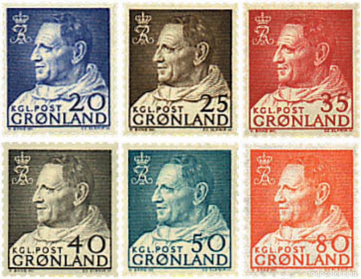 Sellos: 96837 MNH GROENLANDIA 1963 REY FREDERIK IX