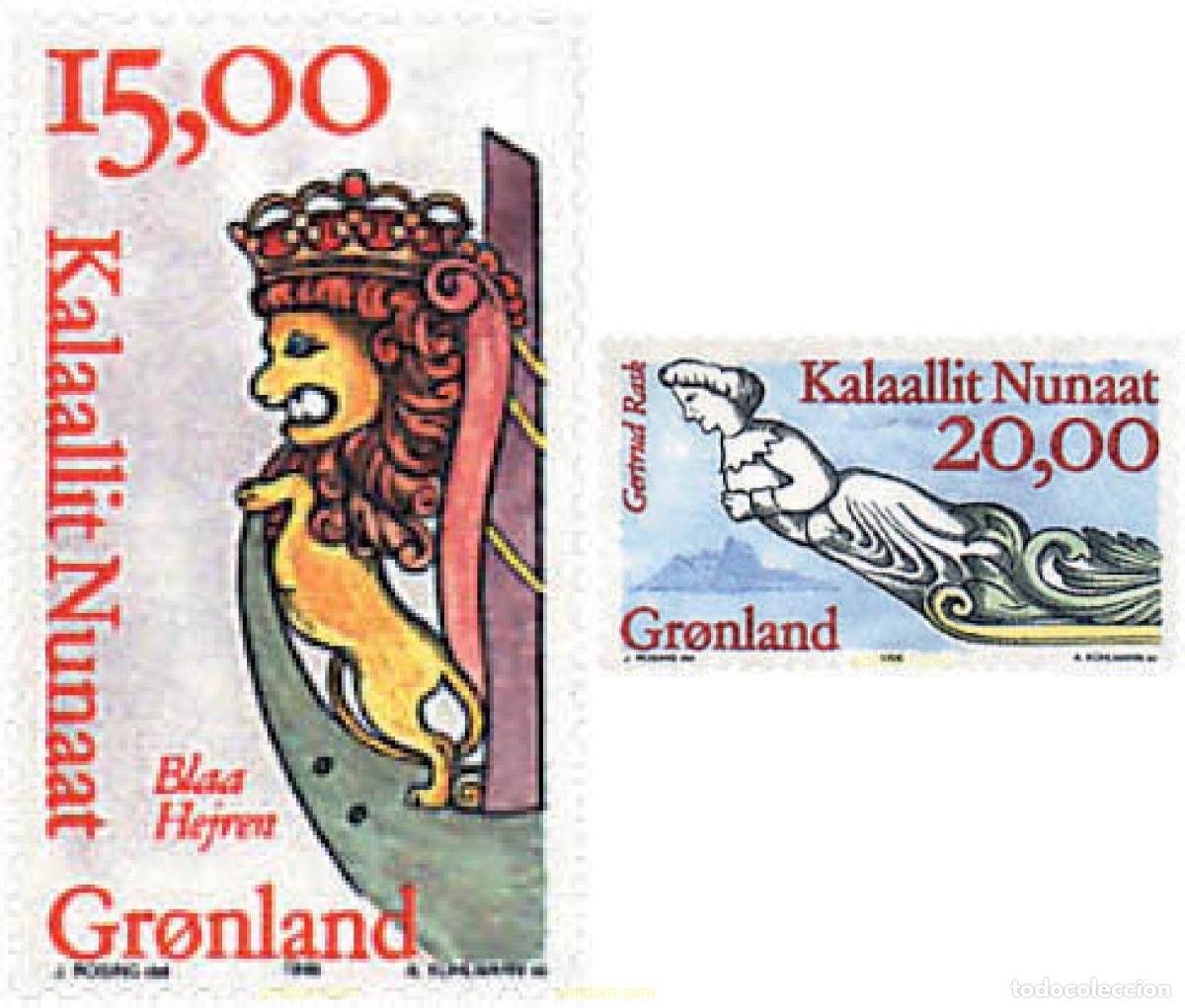 Sellos: 97068 MNH GROENLANDIA 1996 MASCARONES DE PROA