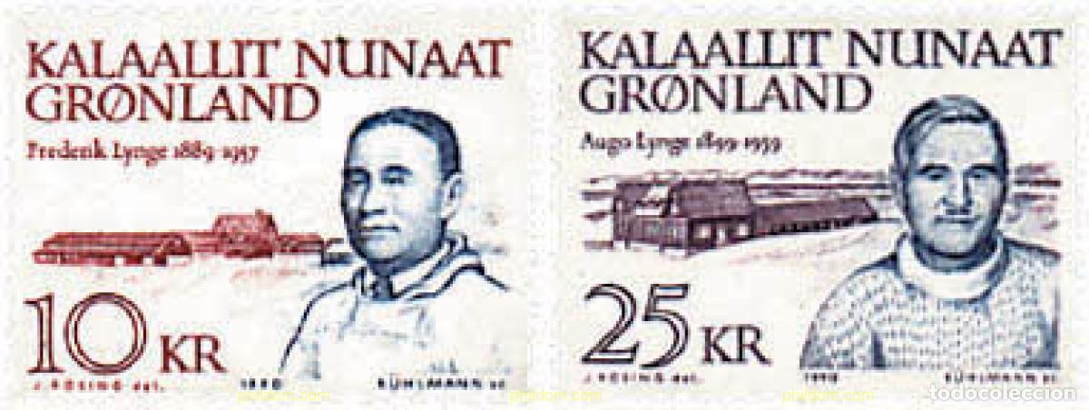 Sellos: 97006 MNH GROENLANDIA 1990 PERSONALIDADES