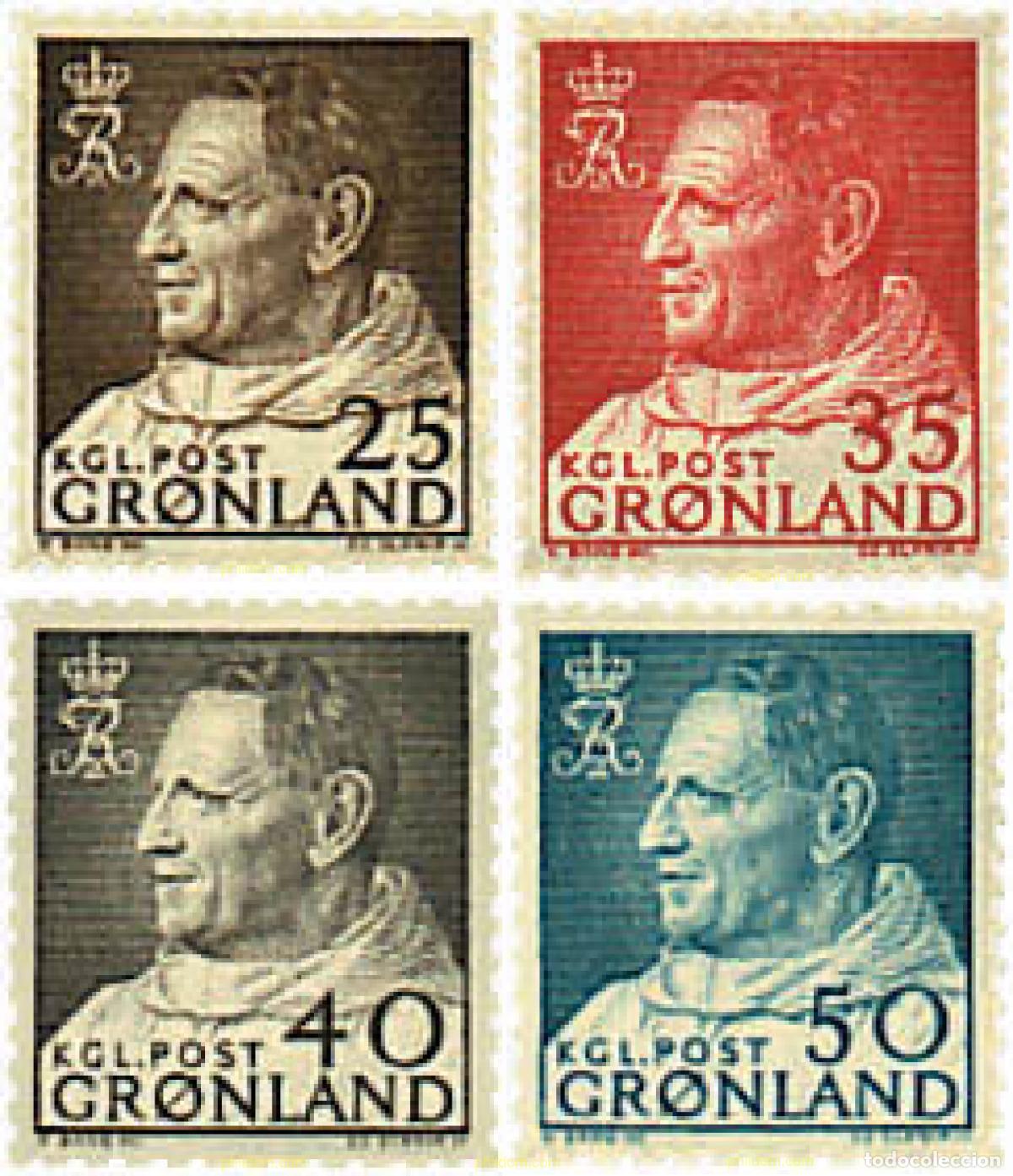Sellos: 321113 MNH GROENLANDIA 1963 REY FREDERIK IX