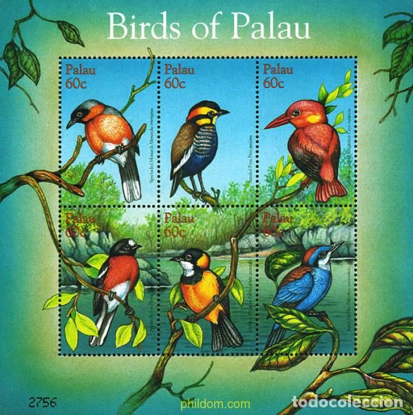 Sellos: 349862 MNH PALAU 2001 AVES DE PALAU