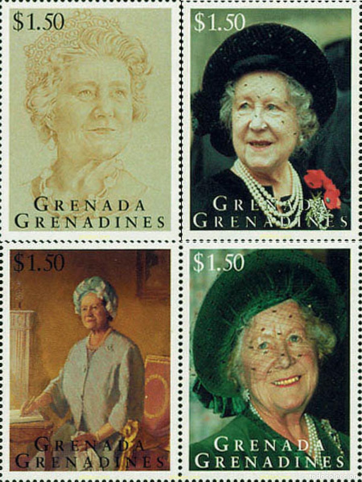 Briefmarken: 99417 MNH GRANADA GRANADINAS 1995 EN HOMENAJE A LA REINA MADRE