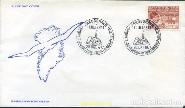 Sellos: 260778 MNH GROENLANDIA 1977 CENTENARIO DEL NACIMIENTO DE JORGE BRONLUND
