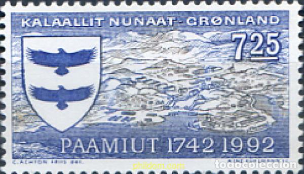 Sellos: 100250 MNH GROENLANDIA 1992 250 ANIVERSARIO DE LA FUNDACION DE LA VILLA DE PAAMIUT
