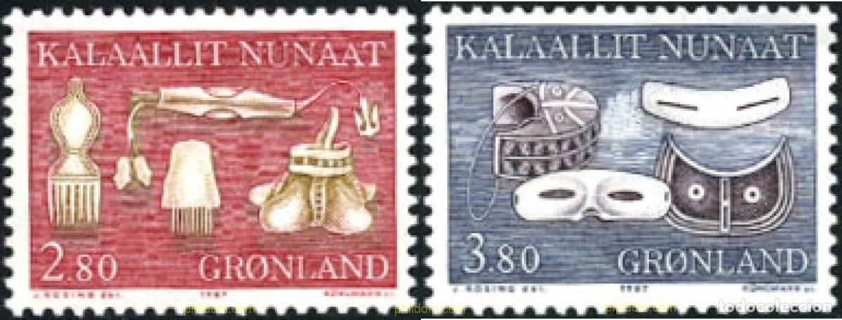 Sellos: 100248 MNH GROENLANDIA 1987 UTENSILIOS DE ARTE LOCAL