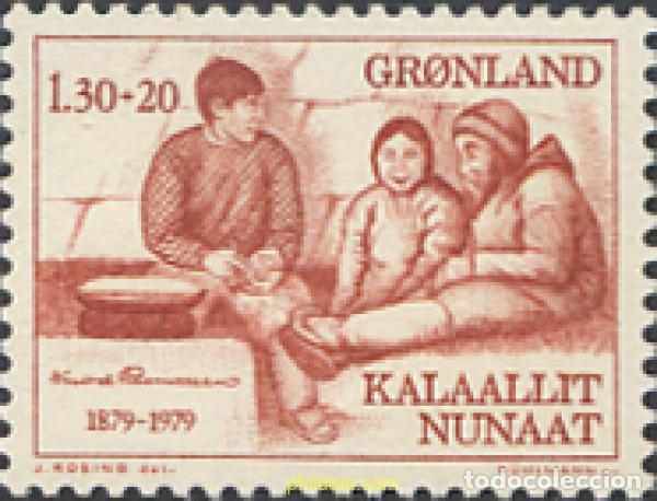 Sellos: 100240 MNH GROENLANDIA 1979 CENTENARIO DEL NACIMIENTO DE D. KNUD RASMUSSEN