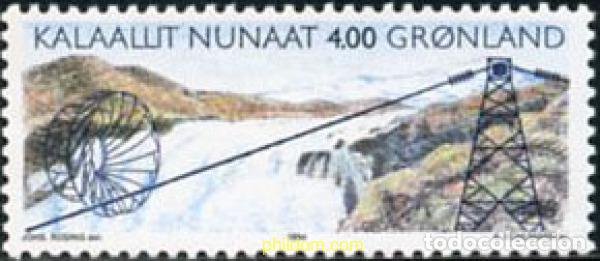 Sellos: 100260 MNH GROENLANDIA 1994 INAUGURACION DE LA CENTRAL HIDROELECTRICA DE BUKSEFJORDEN