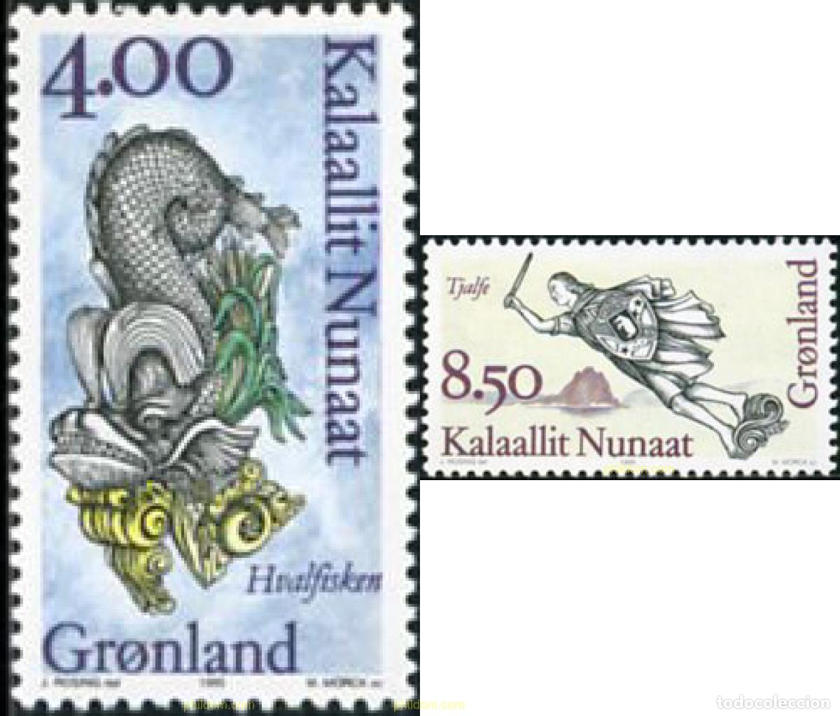 Sellos: 100268 MNH GROENLANDIA 1995 MASCARONES DE PROA