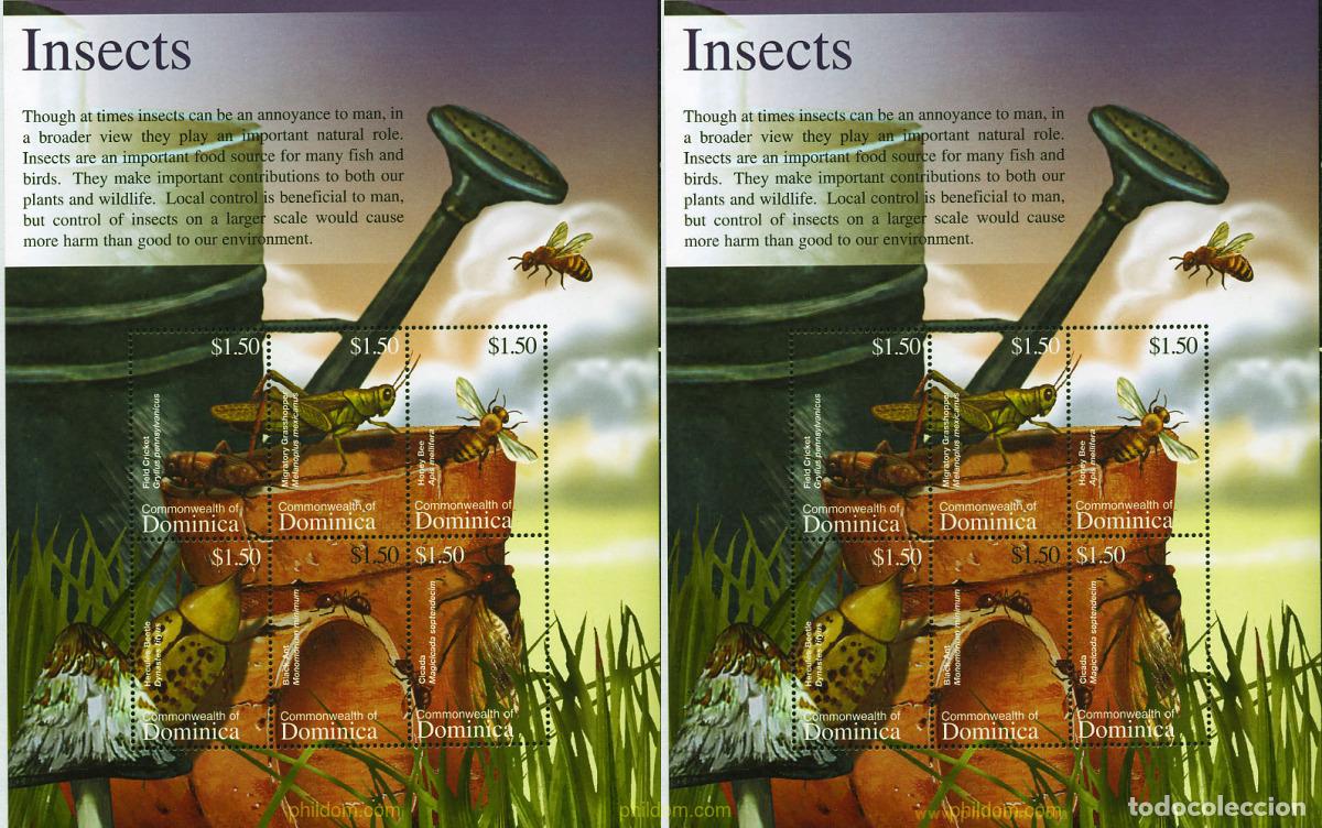 Sellos: 302746 MNH DOMINICA 2002 INSECTOS