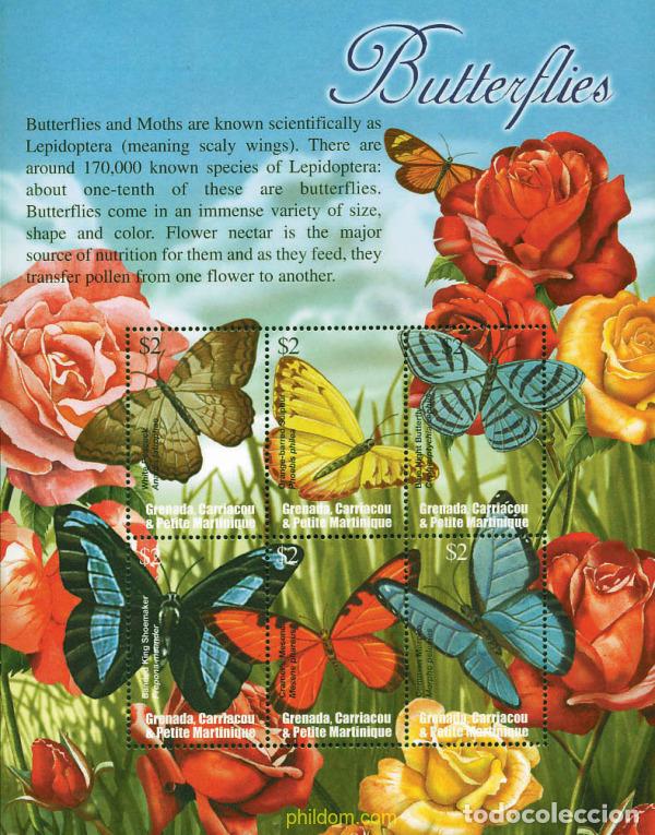 Sellos: 311594 MNH GRANADA GRANADINAS 2002 MARIPOSAS