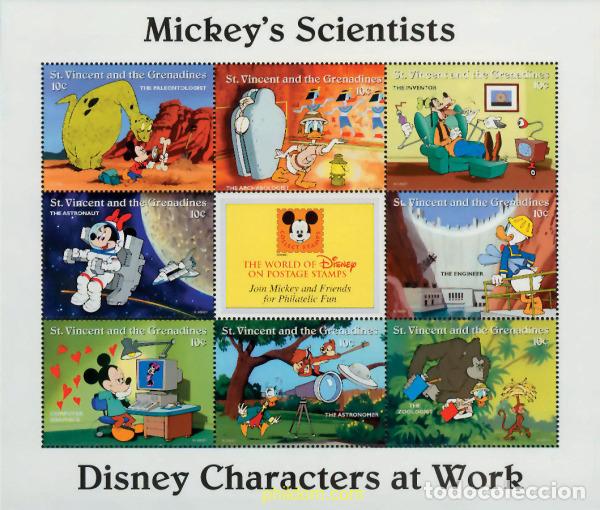 Sellos: 370317 MNH SAN VICENTE 1996 PERSONAJES DE WALT DISNEY EN EL TRABAJO