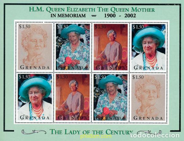 Sellos: 101182 MNH GRANADA 2002 HOMENAJE A LA REINA MADRE