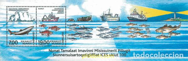 Sellos: 102010 MNH GROENLANDIA 2002 CENTENARIO DEL CONSEJO INTERNACIONAL PARA LA EXPLOTACION DEL MAR