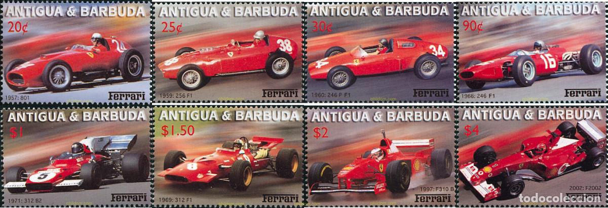 Sellos: 102624 MNH ANTIGUA Y BARBUDA 2002 FERRARI