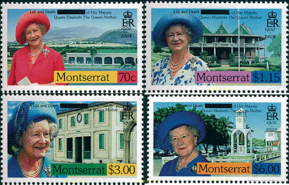 Sellos: 103004 MNH MONTSERRAT 2002 HOMENAJE A LA REINA MADRE