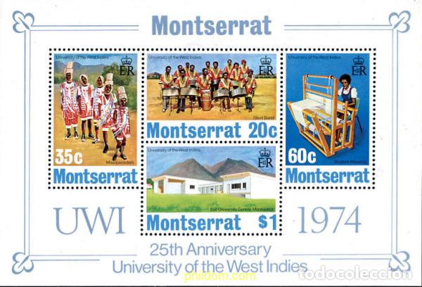 Sellos: 104027 MNH MONTSERRAT 1974 25 ANIVERSARIO DE LA UNIVERSIDAD DE LAS INDIAS OCCIDENTALES