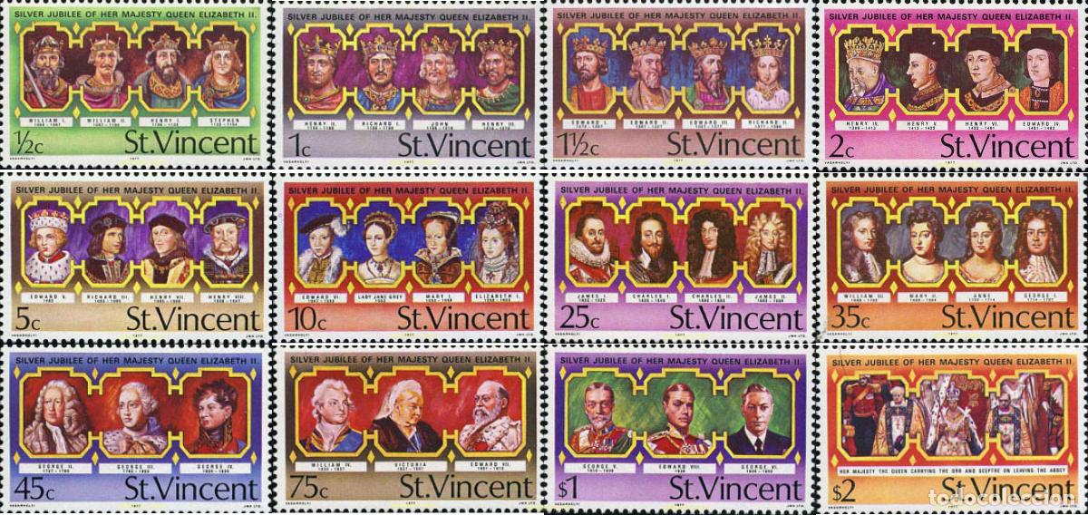 Sellos: 104060 MNH SAN VICENTE 1977 25 ANIVERSARIO DEL REINADO DE ISABEL II