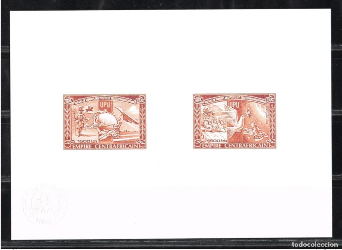Sellos: Centroafricana 1978 Mi. 547 - 548 Colectiva Artist Proof UPU Concorde