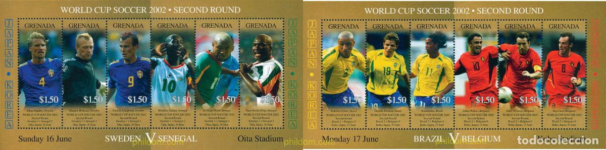 Sellos: 319630 MNH GRANADA 2002 COPA DEL MUNDO DE FUTBOL. COREA DEL SUR Y JAPON-02