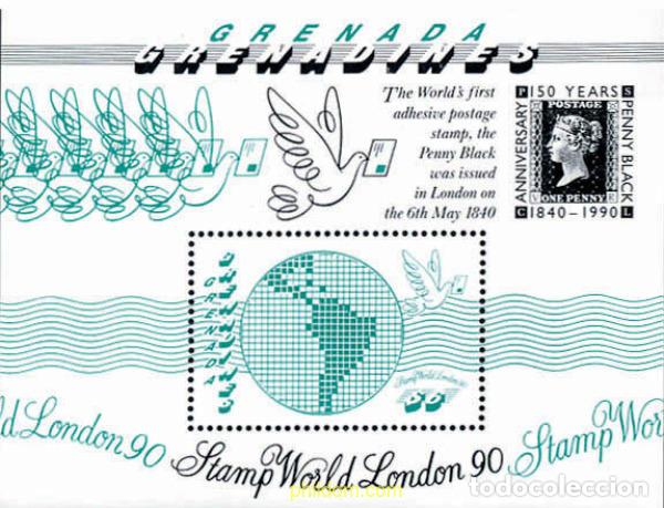 Sellos: 113680 MNH GRANADA GRANADINAS 1990 LONDON 90. EXPOSICION FILATELICA INTERNACIONAL