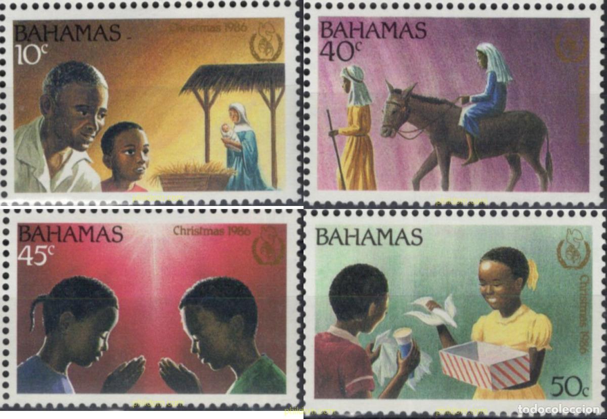 Sellos: 114591 MNH BAHAMAS 1986 NAVIDAD. A&Ntilde;O INTERNACIONAL DE LA PAZ