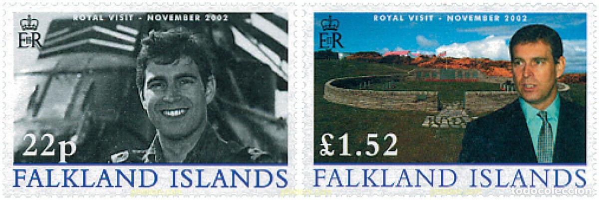 Sellos: 115123 MNH FALKLAND 2002 VISITA DE LOS DUQUES DE YORK