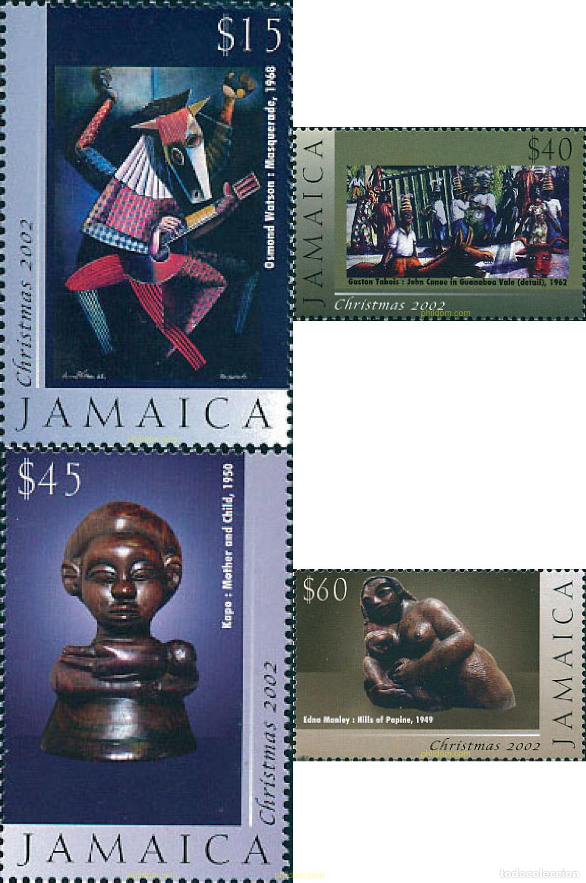 Sellos: 115199 MNH JAMAICA 2002 NAVIDAD. PINTURA Y ESCULTURA