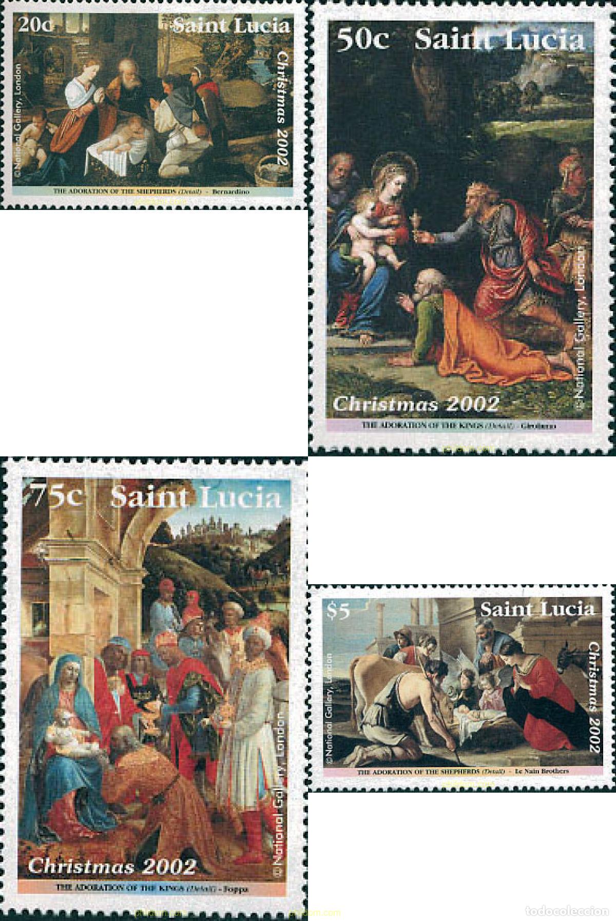 Sellos: 115275 MNH SANTA LUCIA 2002 NAVIDAD