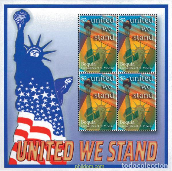 Sellos: 116821 MNH SAN VICENTE GRANADINAS. BEQUIA 2002 SOLIDARIDAD CON ESTADOS UNIDOS