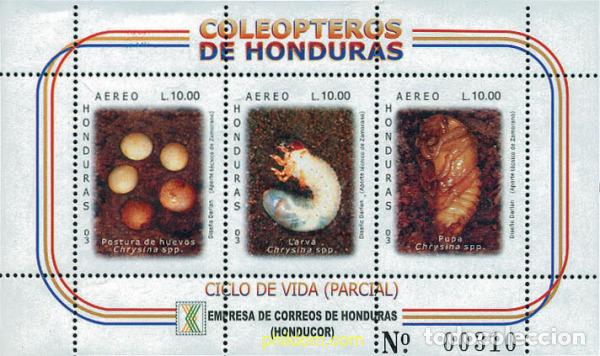 Sellos: 117356 MNH HONDURAS 2003 COLEOPTEROS DE HONDURAS