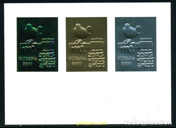 Sellos: 118459 MNH GUYANA 1994 25 ANIVERSARIO DEL FESTIVAL DE MUSICA WOODSTOCK