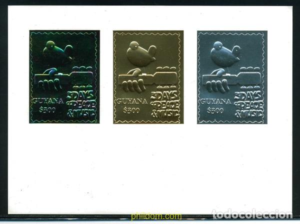 Sellos: 118460 MNH GUYANA 1994 25 ANIVERSARIO DEL FESTIVAL DE MUSICA WOODSTOCK