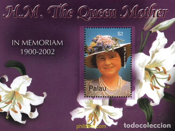 Sellos: 119437 MNH PALAU 2002 HOMENAJE A LA REINA MADRE