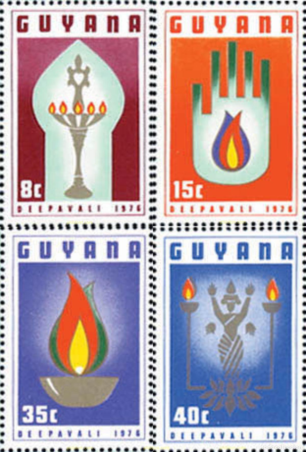 Sellos: 120410 MNH GUYANA 1976 FESTIVAL DEEPAVALI 1976
