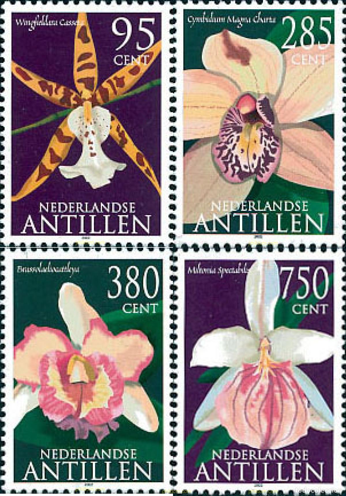 Sellos: 136500 MNH ANTILLAS HOLANDESAS 2002 ORQUIDEAS
