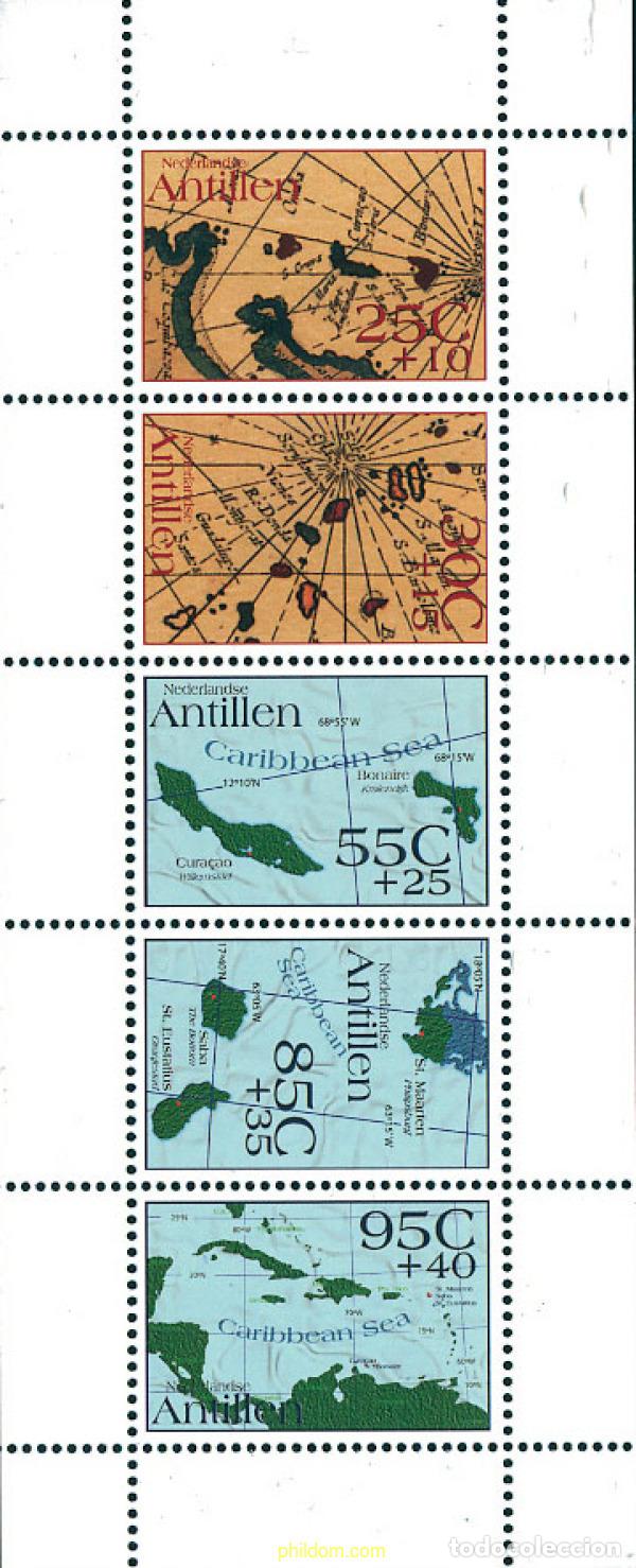 Sellos: 285247 MNH ANTILLAS HOLANDESAS 2003 MAPAS