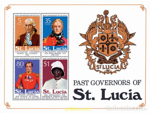 Sellos: 123882 MNH SANTA LUCIA 1974 GOBERNADORES