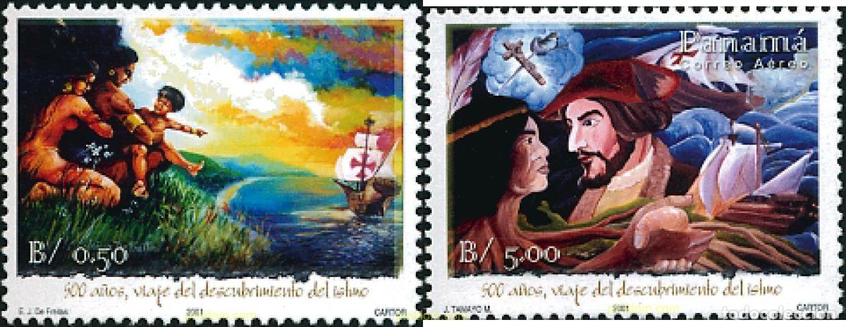 Sellos: 125322 MNH PANAMA 2001 500 A&Ntilde;OS DEL VIAJE DEL DESCUBRIMIENTO DEL ISTMO