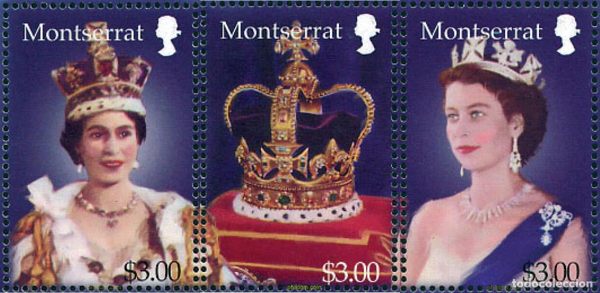 Sellos: 126153 MNH MONTSERRAT 2003 50 ANIVERSARIO DEL ACCESO AL TRONO DE ISABEL II