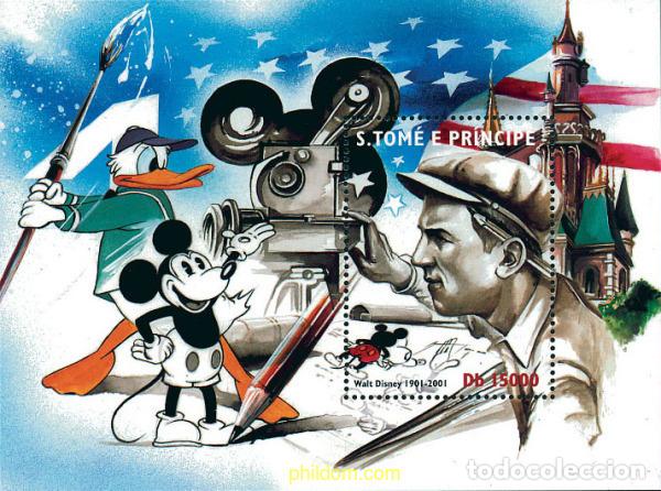 Sellos: 126174 MNH SANTO TOME Y PRINCIPE 2002 CENTENARIO DE WALT DISNEY