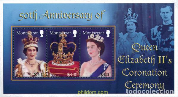 Sellos: 230675 MNH MONTSERRAT 2003 50 ANIVERSARIO DEL ACCESO AL TRONO DE ISABEL II