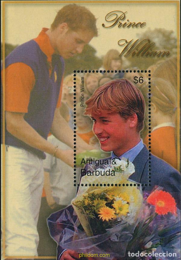 Sellos: 126636 MNH ANTIGUA Y BARBUDA 2003 21 ANIVERSARIO DEL NACIMIENTO DEL PRINCIPE GUILLERMO