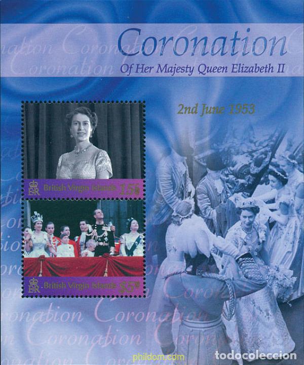 Sellos: 128419 MNH VIRGENES BRITANICAS Islas 2003 50 ANIVERSARIO DE LA CORONACION DE ISABEL II