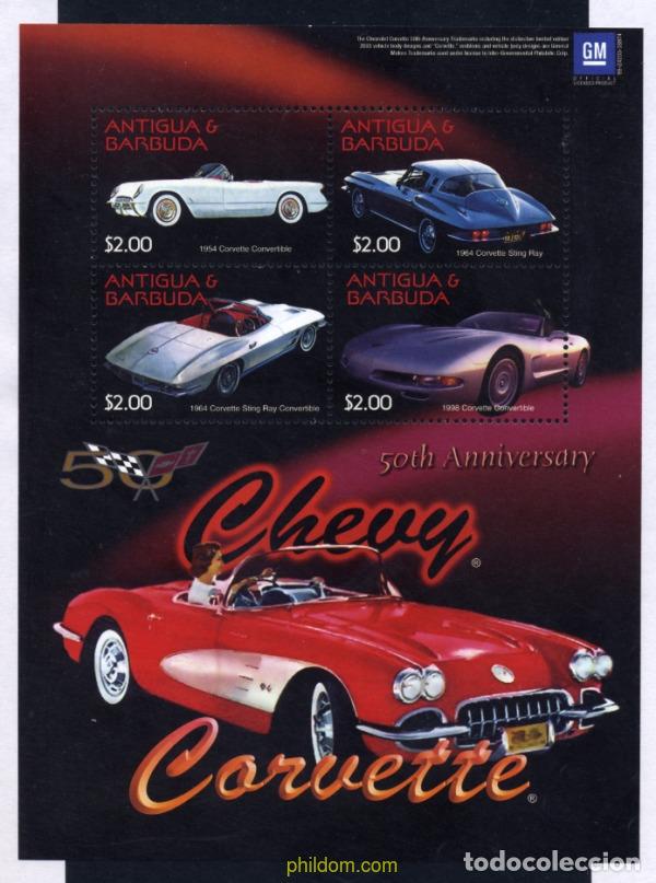 Sellos: 281967 MNH ANTIGUA Y BARBUDA 2003 50 ANIVERSARIO DE CORVETTE
