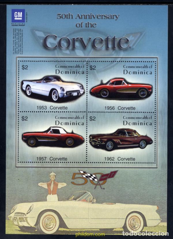 Sellos: 230572 MNH DOMINICA 2003 50 ANIVERSARIO DE CORVETTE