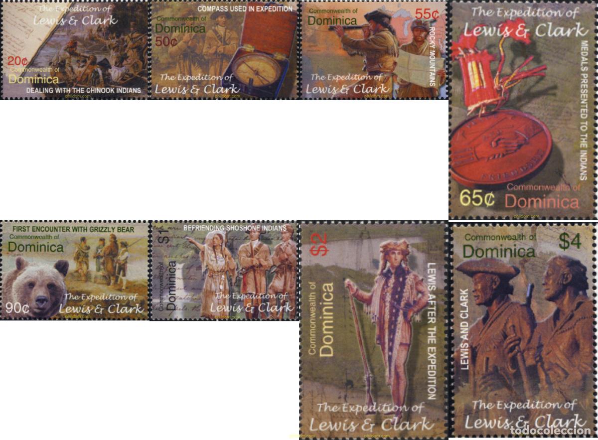 Sellos: 132218 MNH DOMINICA 2003 2 CENTENARIO DE LA EXPLORACION E LEWIS Y CLARK - Foto 1