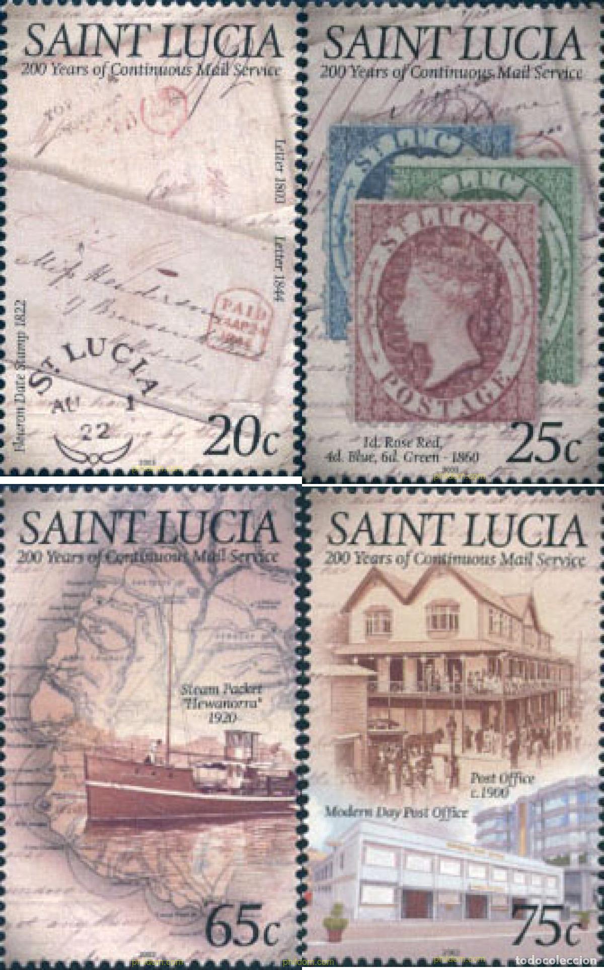 Sellos: 132419 MNH SANTA LUCIA 2003 2 CENTENARIO DEL SERVICIO DE CORREOS